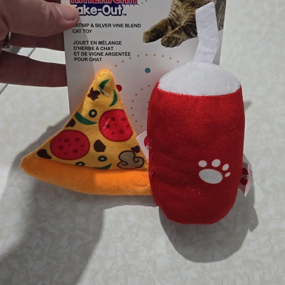 Cat Toys American Take-Out Spot Brand‎ Pizza And Drink NWT